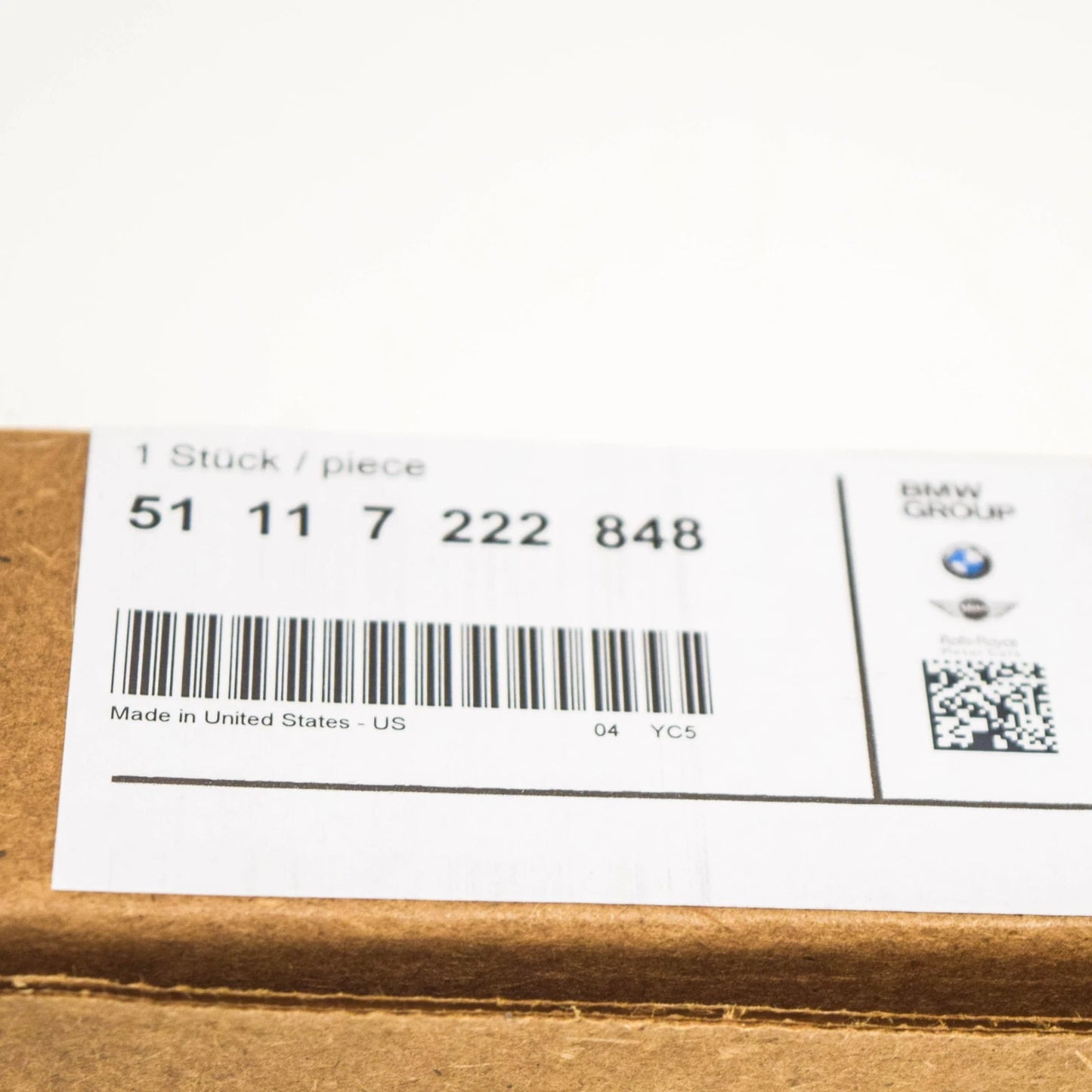 NEW BMW X5 E70 FRONT BUMPER RIGHT LOWER GRILL TRIM 51117222848 ORIGINAL