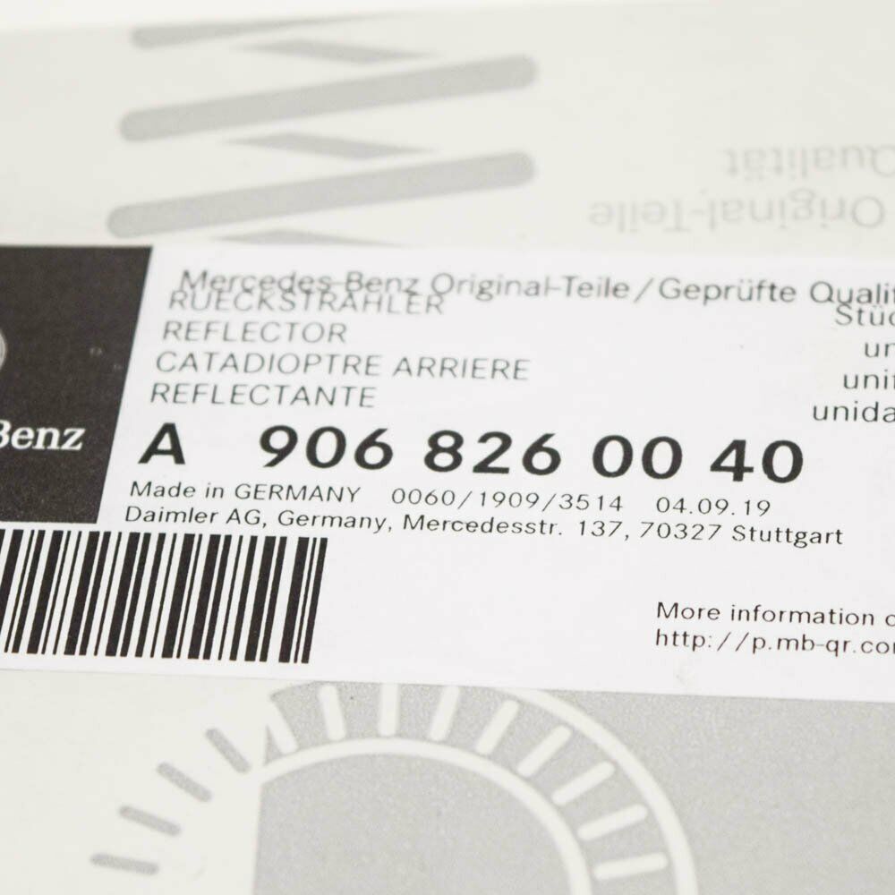 NEW MERCEDES-BENZ SPRINTER 906 REAR LEFT REFLECTOR A9068260040 ORIGINAL