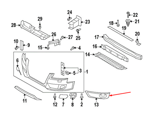 new audi a5 8t right fog light grille 8t080768201c 2011 original