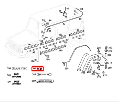 NEW MERCEDES BENZ G W463 FRONT SIDE FENDER EMBLEM BADGE A4638171415 ORIGINAL