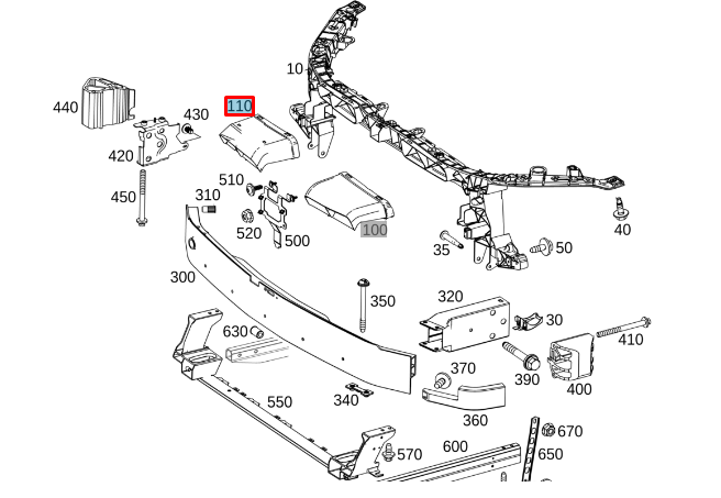 NEW MERCEDES-BENZ GLB X247 RIGHT RADIATOR AIR DUCT A2475050200 ORIGINAL