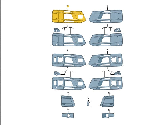 NEW AUDI Q7 4M FRONT RIGHT BUMPER GRILLE 4M0807682P4W3