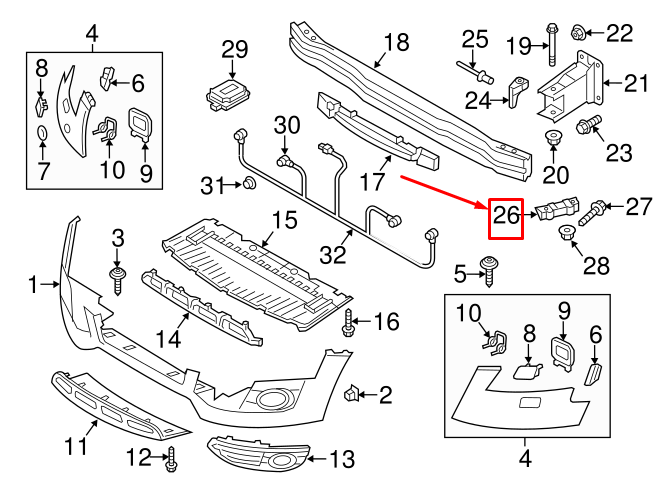 new audi a4 allroad b8 front right bumper guide 8k0807284d original