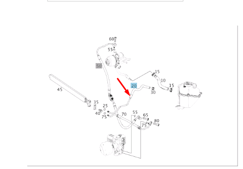 NEW MERCEDES-BENZ S W222 OIL LOW PRESSURE LINE A2223201853 ORIGINAL