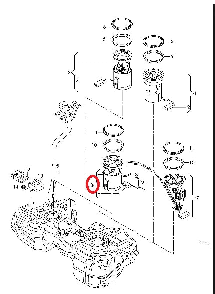 NEW VOLKSWAGEN TIGUAN MK1 FUEL TANK PUMP 5N0919088M ORIGINAL