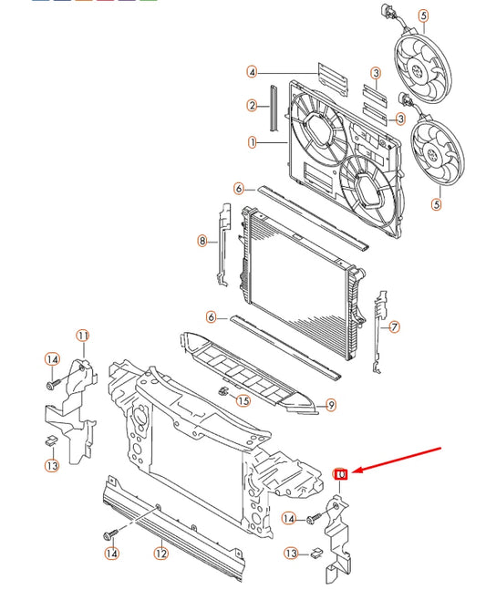 NEW AUDI Q7 4L RADIATOR LEFT AIR GUIDE 4L0121283A ORIGINAL