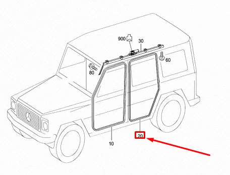 NEW MERCEDES-BENZ G W463 REAR DOOR SEAL A46373706307098 ORIGINAL