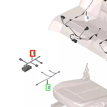 NEW BMW 1 F20 FRONT LEFT SEAT WIRING HARNESS 61129258232 9258232 ORIGINAL