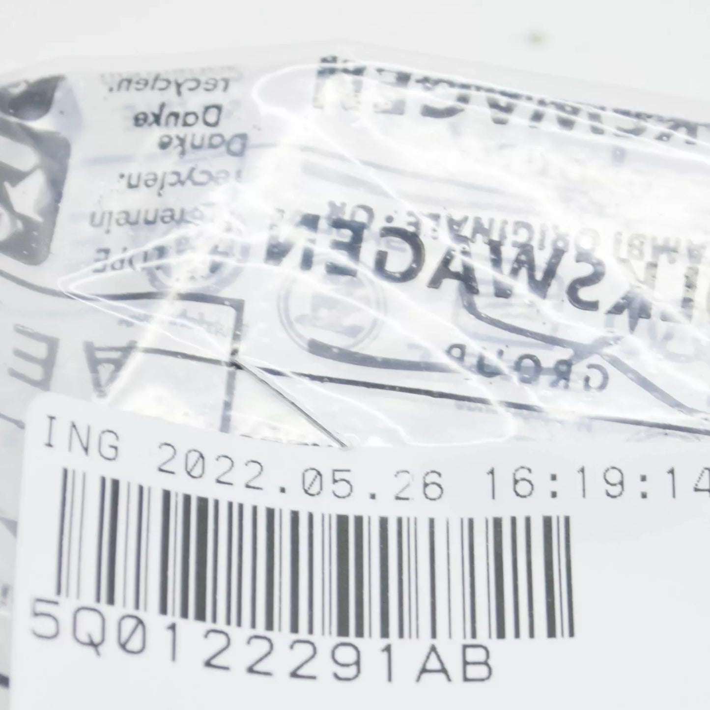 NEW VOLKSWAGEN ARTEON 3H7 QUICK ACTING COUPLING 5Q0122291AB