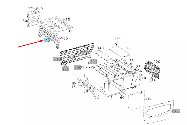 NEW MERCEDES-BENZ VITO W447 CENTER SEAT BASE A4479103201 ORIGINAL