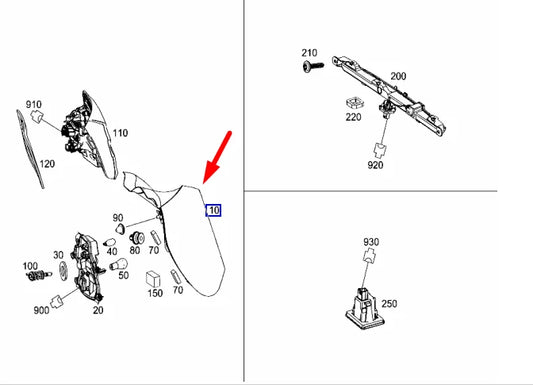 NEW MERCEDES-BENZ GLA X156 REAR LEFT LED TAILLIGHT A1569068300 ORIGINAL