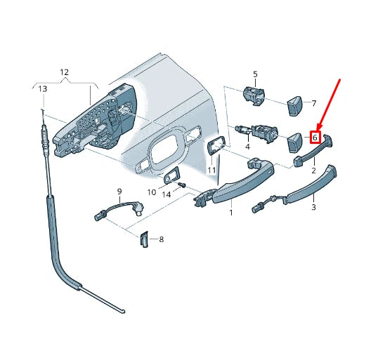 NEW AUDI Q7 4M FRONT LEFT DOOR HANDLE BEZEL CAP LHD 4M1837879GRU ORIGINAL