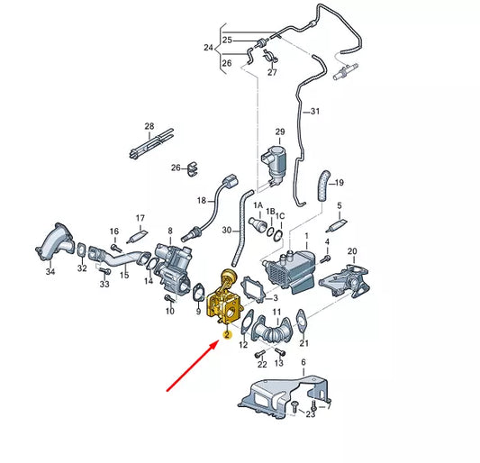 NEW VW TOUAREG 7L EGR CONTROL FLAP 059131063J ORIGINAL