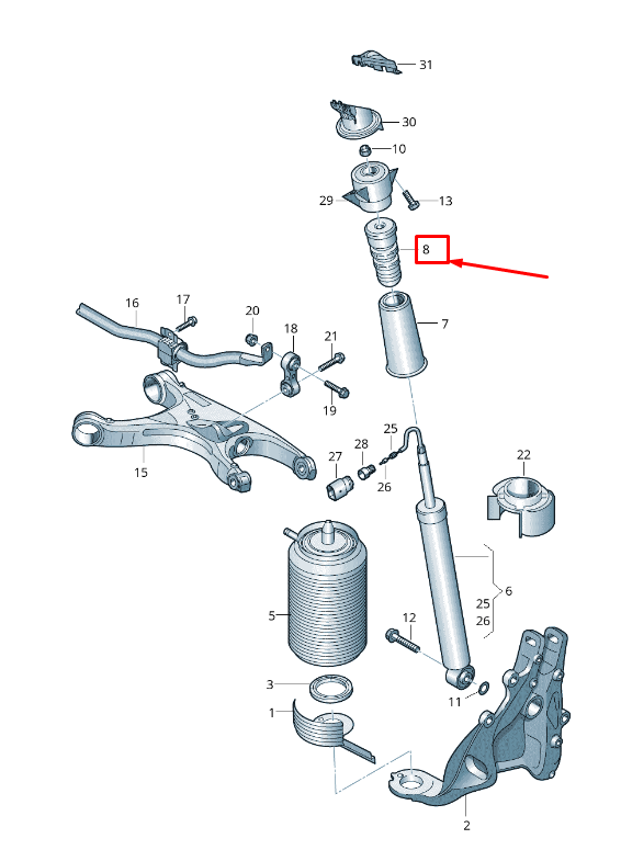 new audi a6 avant c7 rear shock absorber stop buffer 4g0512131d original