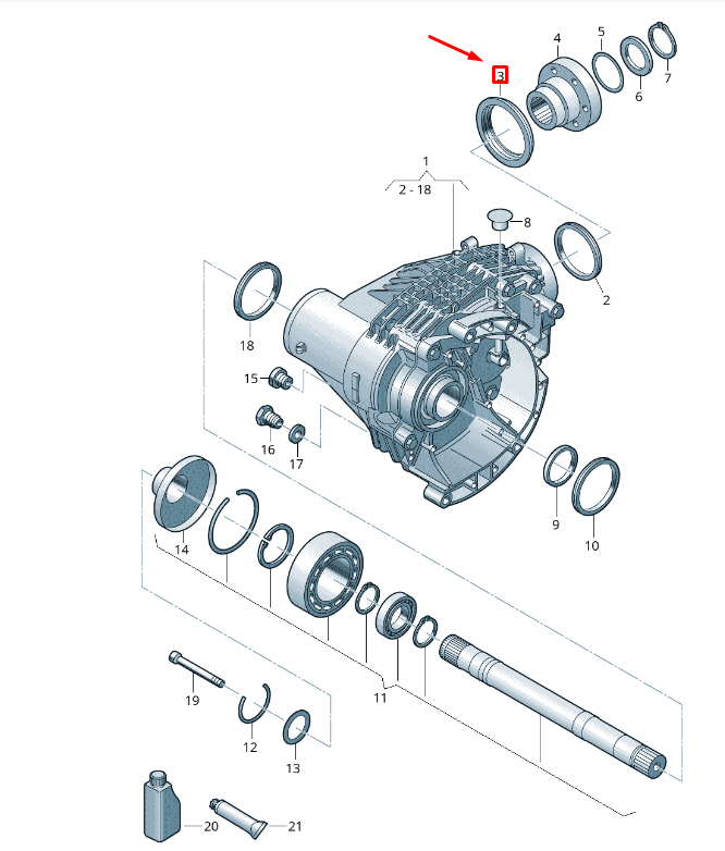new vw transporter vi t6 final drive gearbox dust seal 09n409319a original