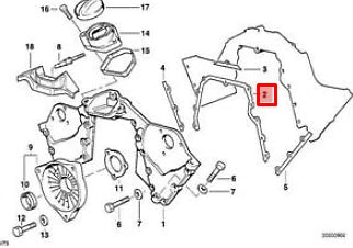 NEW BMW 7 E38 ENGINE UPPER TIMING CASE ASBESTOS FREE GASKET 11141725770 ORIGINAL