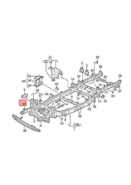 NEW VOLKSWAGEN AMAROK MK1 FRONT CROSS MEMBER FRAME BRACKET 2H0803267
