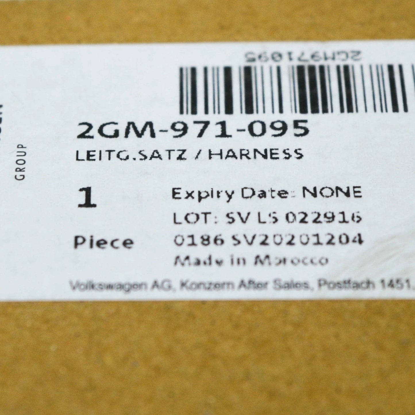 NEW VOLKSWAGEN T-CROSS C11 FRONT BUMPER PDC WIRING SENSOR 2GM971095