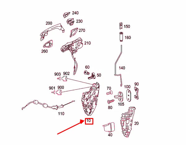 NEW MERCEDES-BENZ S W221 FRONT LEFT DOOR LOCK LHD A2217207135 ORIGINAL