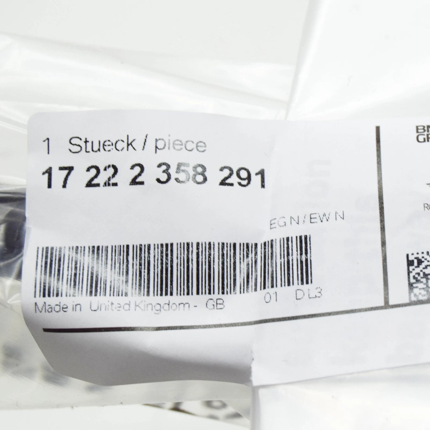 NEW BMW 3 F80 M3 3.0 PETROL 331KW ENGINE OIL COOLING PIPE 17222358291 ORIGINAL