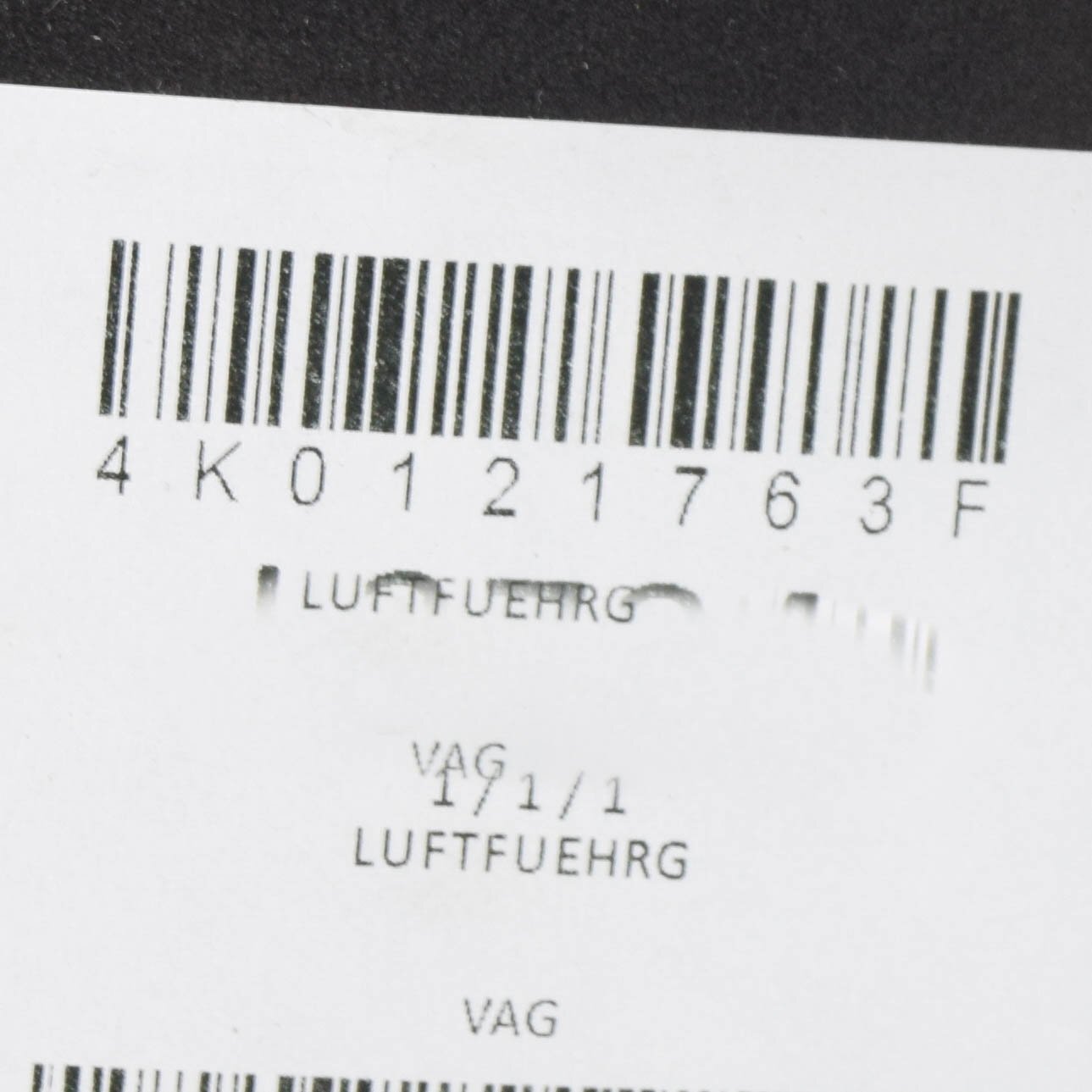 NEW AUDI A6 C8 FRONT BUMPER COVER LEFT AIR GUIDE 4K0121763F ORIGINAL