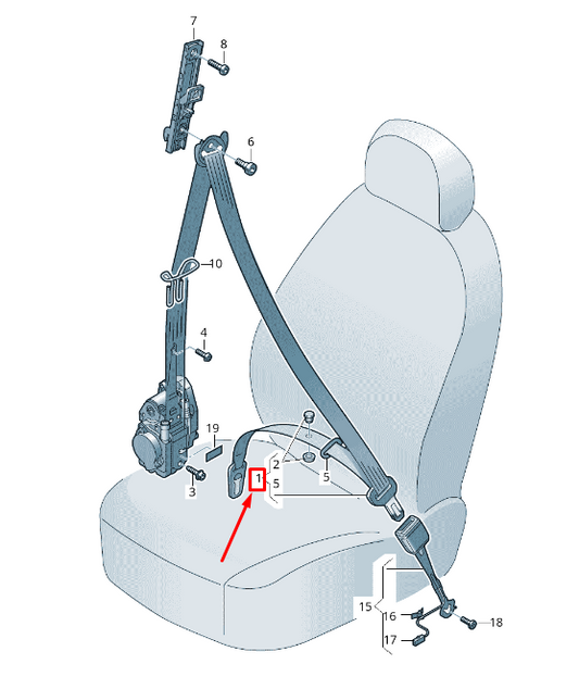 new audi a5 sportback f5 front right seatbelt 8w0857706mjxe original