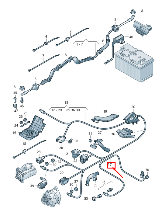 new audi a5 8t negative battery cable 8k0971237e original
