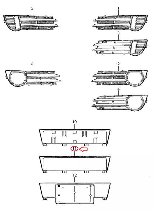 NEW AUDI A3 8P FRONT BUMPER NUMBER PLATE BACKING 8P4807285G1QP