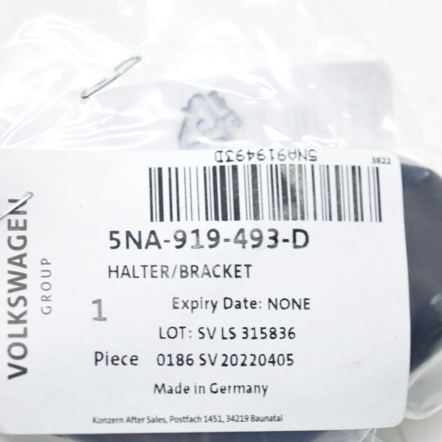 NEW VW TIGUAN AD MK2 FRONT BUMPER LEFT PARK SENSOR BRACKET 5NA919493D ORIGINAL