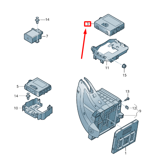 new volkswagen t-roc a11 gateway control unit 3q0907530g original