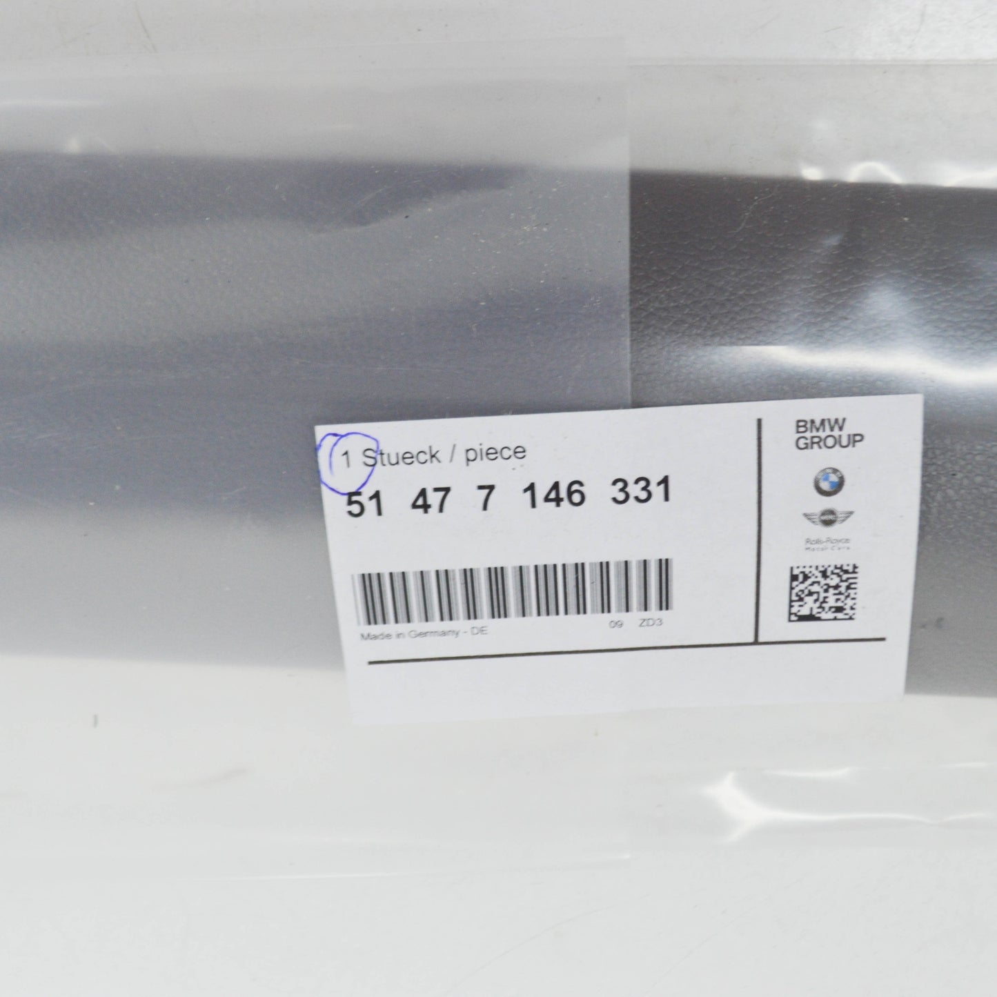 new bmw 3 e90 front entrance door sill strip 51477146331 original