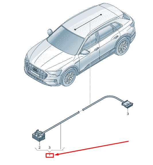NEW AUDI E-TRON GEN ROOF WIRING HARNESS 4KE971100A ORIGINAL