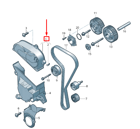 new vw jetta mk6 16 upper engine timing belt cover 04e109108f original