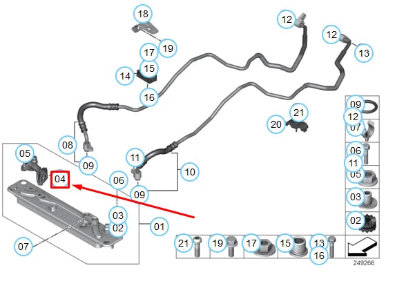 NEW BMW X5 E70 OIL COOLER THERMOSTAT 17107558267 7558267 ORIGINAL