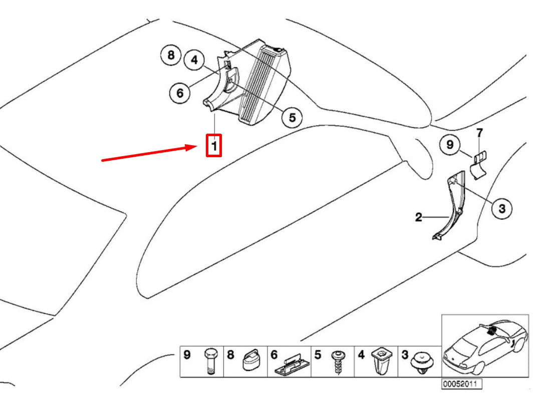 NEW BMW 3 E46 FRONT LEFT LATERAL TRIM PANEL 51438238513 8238513 ORIGINAL