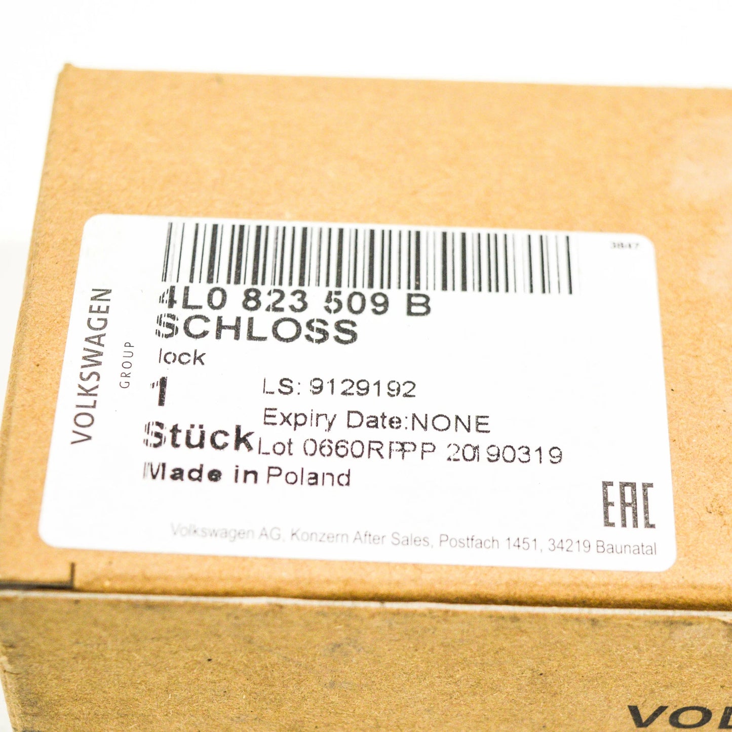 NEW AUDI Q7 4L FRONT BONNET HOOD RELEASE LOCK 4L0823509B ORIGINAL