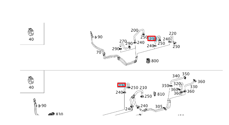 NEW MERCEDES-BENZ SPRINTER W906 AUXULIARY HEATER HOSE A9068322523 ORIGINAL