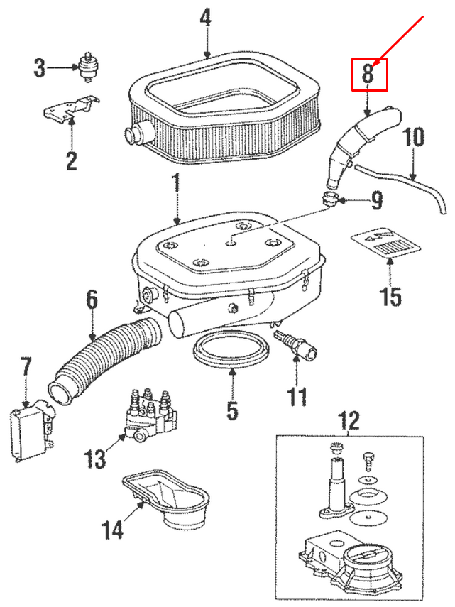 NEW MERCEDES-BENZ SL R129 AIR SUPPLY HOSE A1040941482 ORIGINAL
