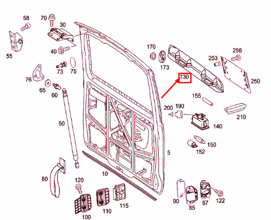 new mb vito w639 rear license plate trim cover a63974327307f24 original