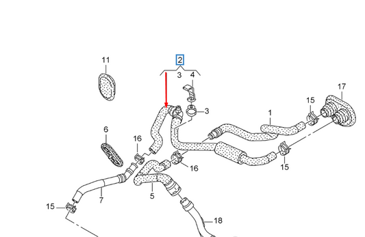 new audi a8 d4 coolant pipe hose 4h1819344c lhd original