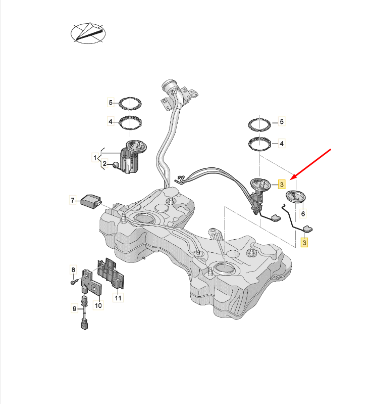 new seat ateca kh7 fuel tank pump 5wa919673a original