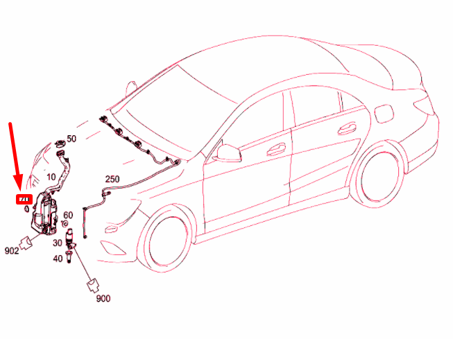 new mercedes-benz c w203 washer system reservoir seal a2038690198 original
