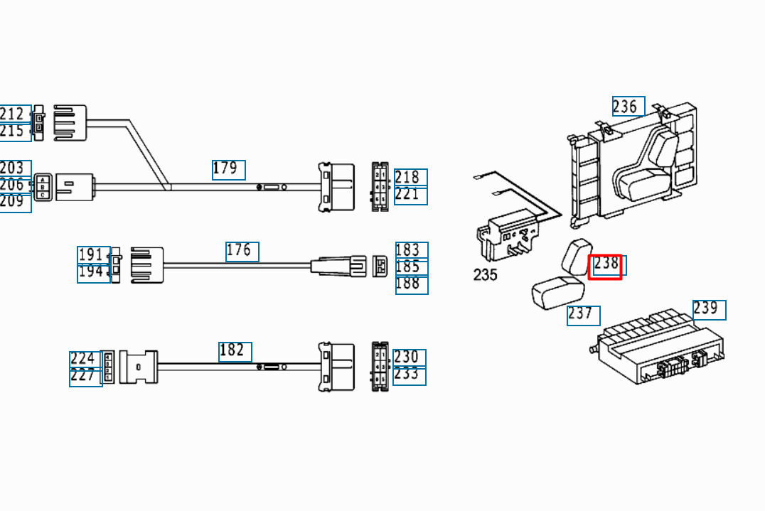 NEW MERCEDES-BENZ M W163 LEFT POWER SEAT SWITCH A1248211858 ORIGINAL