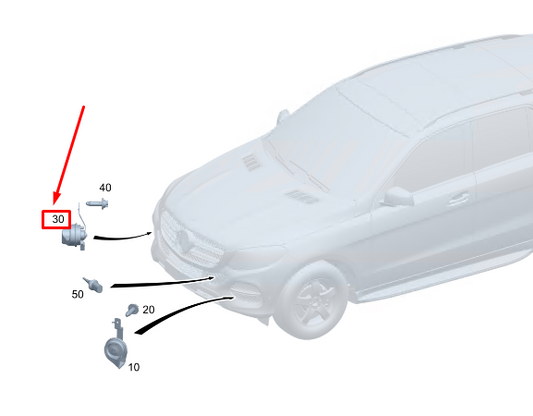 new mercedes-benz eqc right horn signal a2135425000 original