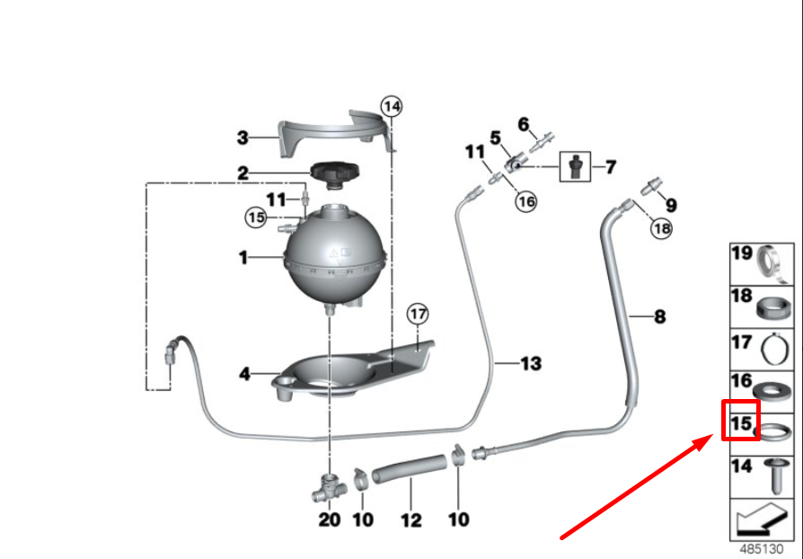 new bmw z4 coupe e86 oil pressure valve o-ring 11311317318 1317318 original