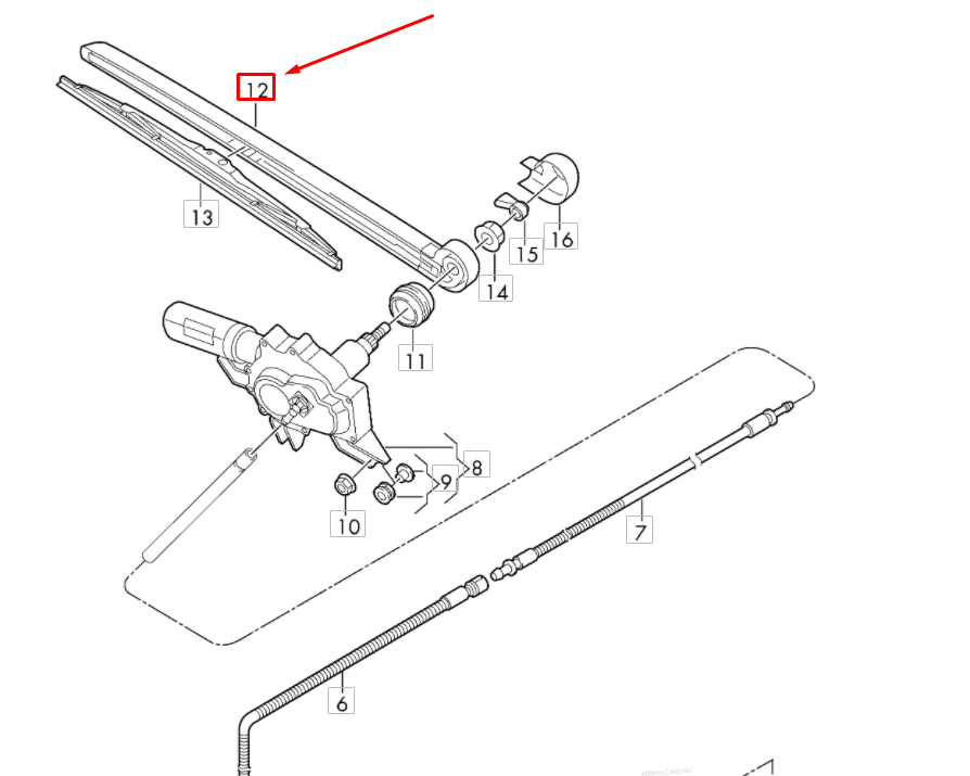 NEW AUDI Q3 F3 REAR WINDOW WIPER ARM 8W99554071P9 ORIGINAL