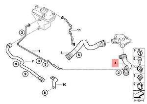 NEW BMW M3 E90 RADIATOR UPPER HOSE 4.0 PETROL 309KW ORIGINAL