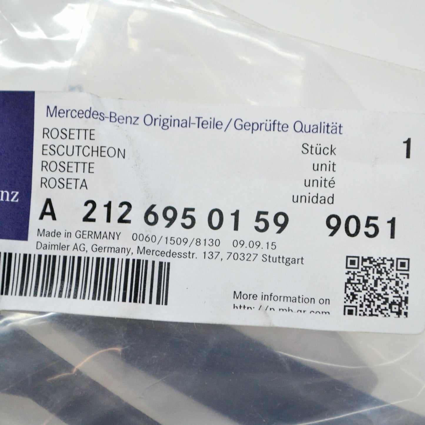 NEW MB E W212 REAR LEFT C-PILLAR SEAT BELT TRIM A21269501599051 ORIGINAL