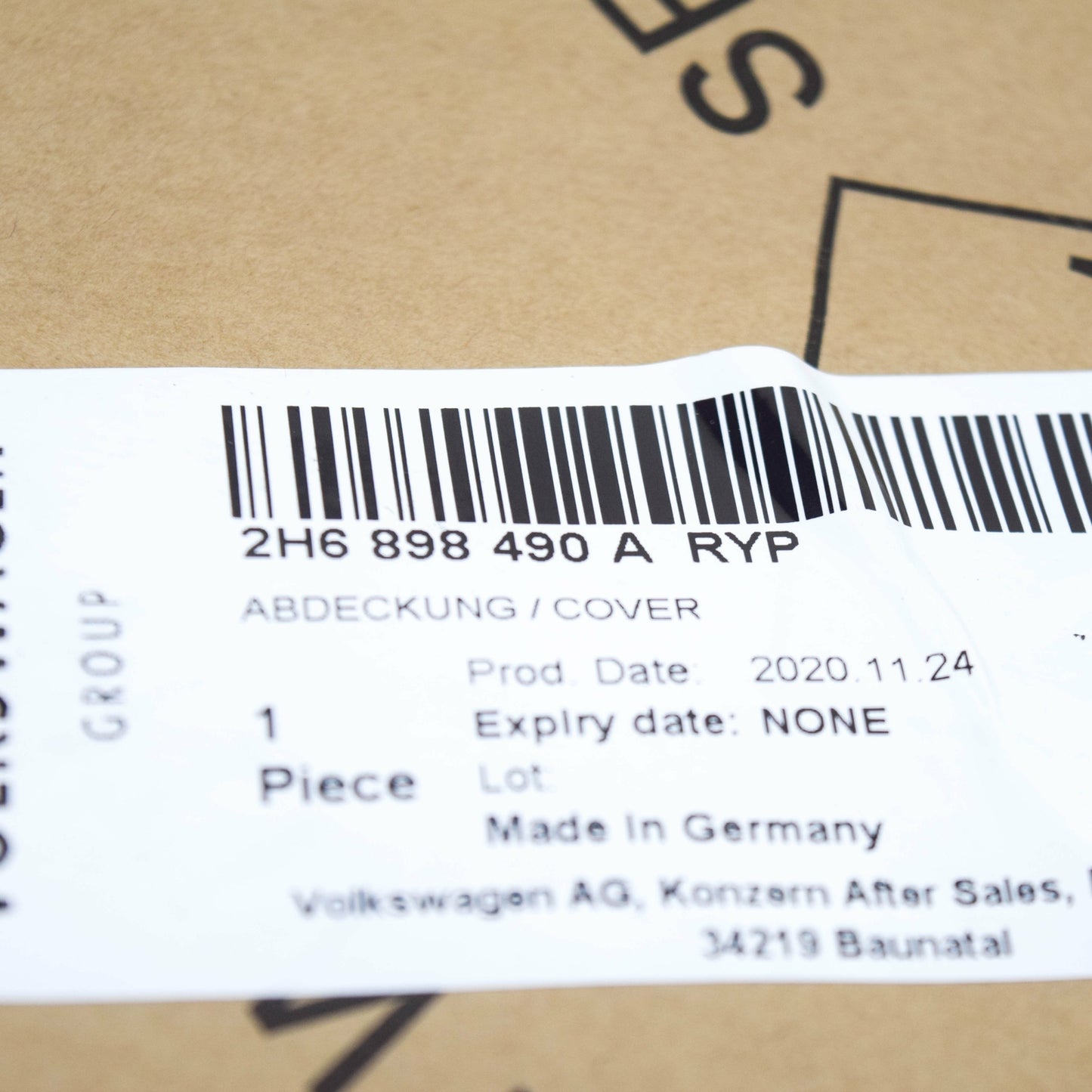 NEW VOLKSWAGEN AMAROK FRONT RIGHT FOG LIGHT GRILLE TRIM 2H6898490ARYP ORIGINAL