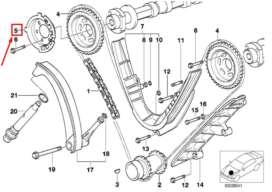 NEW BMW 7 E38 IMPULSE SENDING WHEEL 11311742139 1742139 ORIGINAL